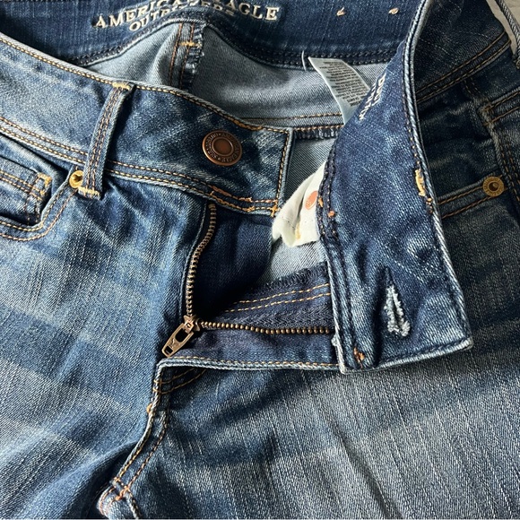 American Eagle Kick Boot Super Stretch Jeans Low Rise Y2K - Picture 3 of 10